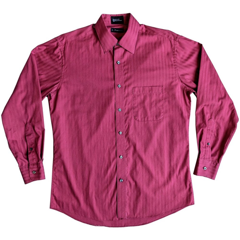 J. Ferrar Men's Modern Fit Dress Shirt Red | 15.5 / 32-33